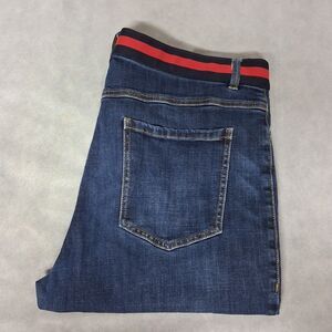 Cabi Blue Jeans Women's 16 Button Fly Skinny Dark Washed Denim